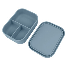 Silikon-Lunchbox mit unterteilten Fächern, auslaufsicheres Design, mikrowellengeeigneter Lebensmittelbehälter für Mahlzeiten unterwegs,