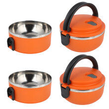 Lancheira térmica de aço inoxidável antiderrapante, compatível com luvas de cozinha, com dupla camada de proteção térmica, alça ergonômica e