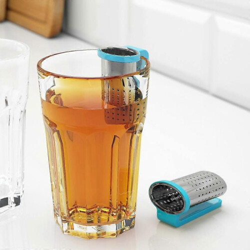(Red) Stainless Steel Tea Infuser Loose Leaf Tea Diffuser With Handle Hanger Strainer Herbal Spice Filter Drinkware Tea Accessories 1
