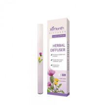 (Purple) Herbal Refreshing Energy Bar Air Freshener Pen Portable Aromatherapy Diffuser Pen Odor Remover For Clear Breathing Body Care
