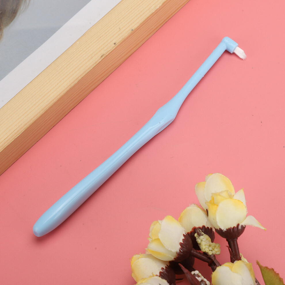 Blue 3Pcs Orthodontic Toothbrush Small Head For Braces & Cleaning
