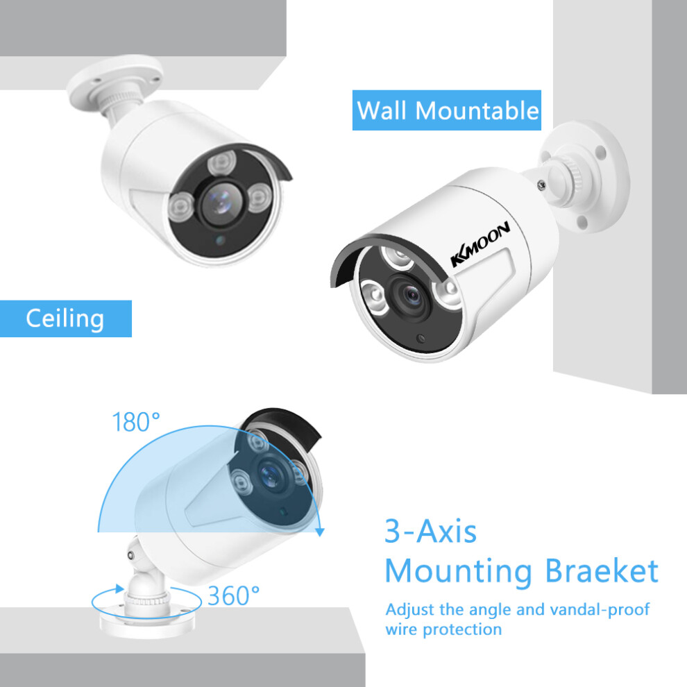 2.0Mp 1080P Outdoor Waterproof Security Camera With Motion Alerts, White 9371362436167