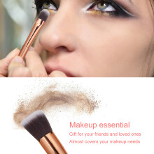10 Stück Gradient Rose Gold Make-up Pinsel Set Gesicht Auge Lippen Synthetisches Fasermaterial