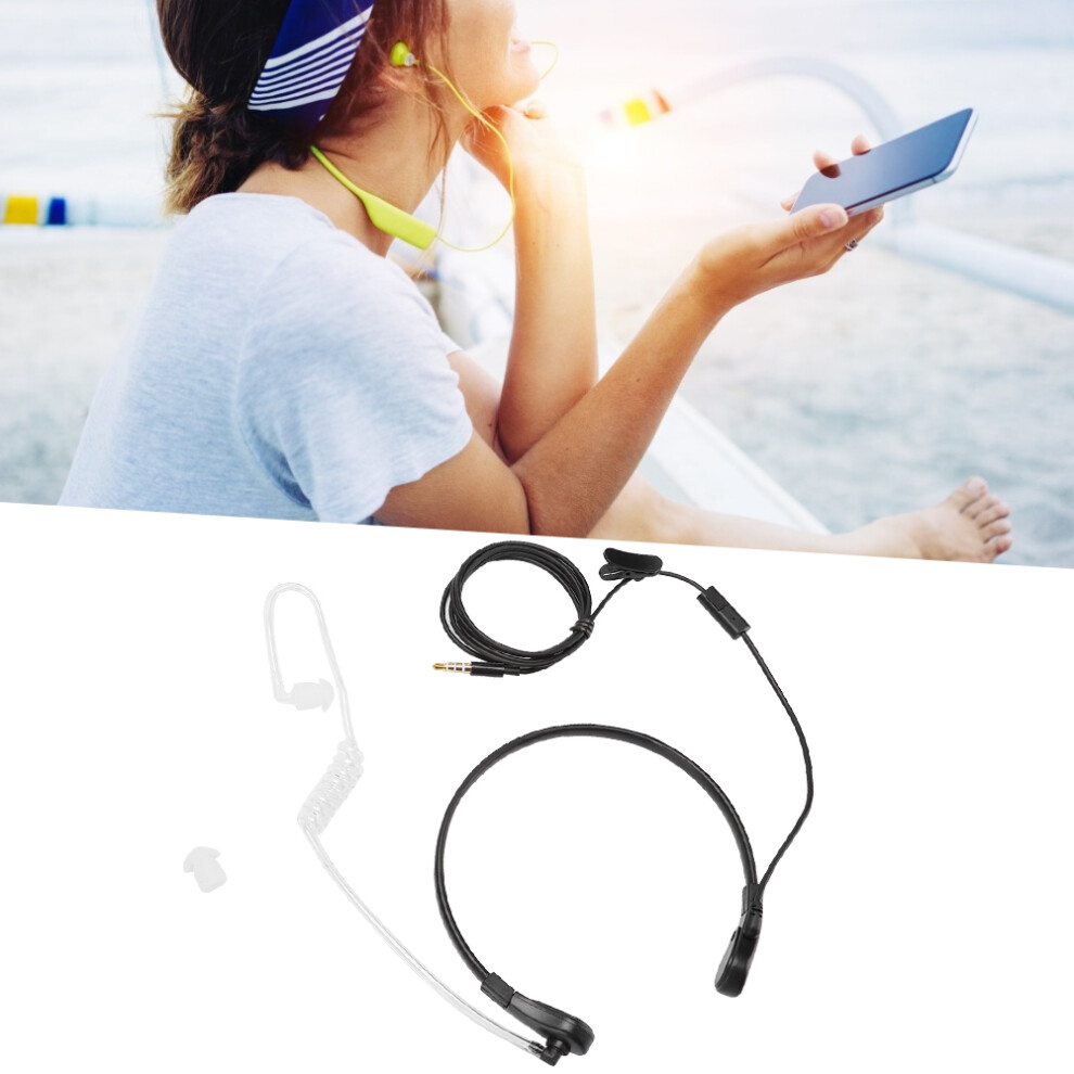 3.5Mm Covert Throat Mic With Earphone & Ptt For Smartphones 4961362437056