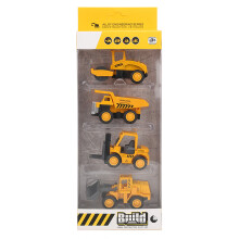 Legierung Rückziehauto Modell 4 Stück Set Kinderspielzeug Typ C Ingenieurfahrzeug 1/60 Maßstab