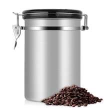 Contenitore per caffè di grande capacità, barattolo ermetico in acciaio inox con indicatore di data per tenere traccia della freschezza del caffè