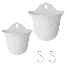 Modern Woven Texture Design, Durable PP Resin Material Creates A Timeless Wall Planter, Enhance Your Decor With Its Graceful Presence