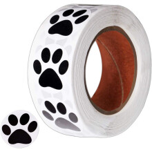 Adesivos autocolantes de pegadas de cachorrinho, 2,5 cm, design colorido e vibrante para decoração de festas e selos de envelopes. Adesivos da