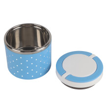Pote térmico para alimentos com alças duplas, interior em aço inoxidável livre de BPA, ideal para trabalho e viagens. Marmita térmica com ampla