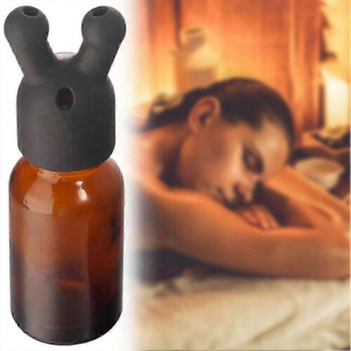 (D) Essential-Oil Inhaler Cap with Refillable Bottle Reusable Refillable Empty Bottle Dispenser for Women Men 2