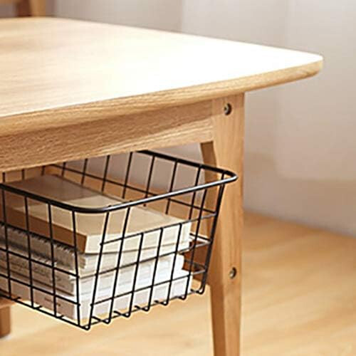 Hollow Iron Wired Basket, Storage Baskets Metal Basket Without Interlining Bathroom Black 2