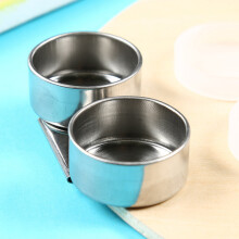 Oil Painting Double Pot Container - Stainless Steel with Secure Clip