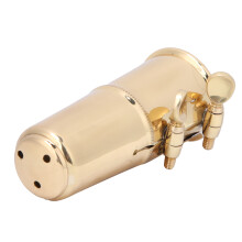 Brass Gold Alto Saxophone Mouthpiece Cap & Ligature Set