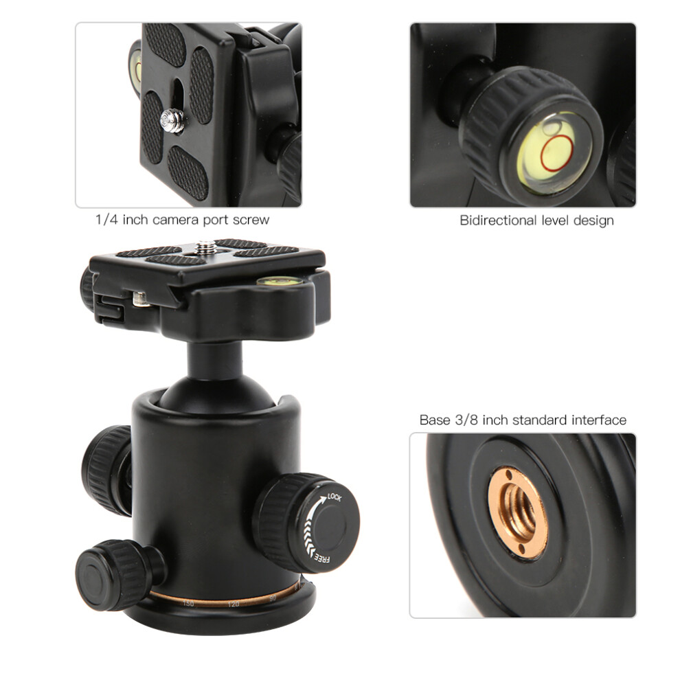 Bk-03 Aluminium Damping Tripod Ball Head 8Kg Load Level 9351362441590