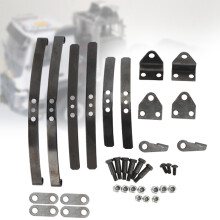 RC1:14 Stahl Schwarz Frontblatts Hilfsfederungskit kompatibel mit 1/14 Lastwagen