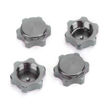 RC Auto 17 mm Aluminium Nabenmutter 4 Stück Staubschutzdeckel für HSP 1/8 Schwarz lackiert