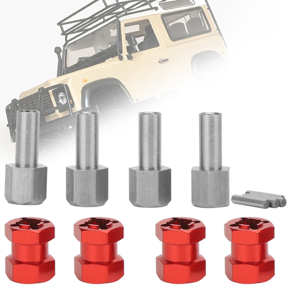Rc Wheel Hex Hub Driver Adapter For D90, Ax10, Scx10, F350, Red 7641362442492