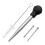 Stainless Turkey Baster Injector Needle Silicone Bulb for Basting Kitchen black 1