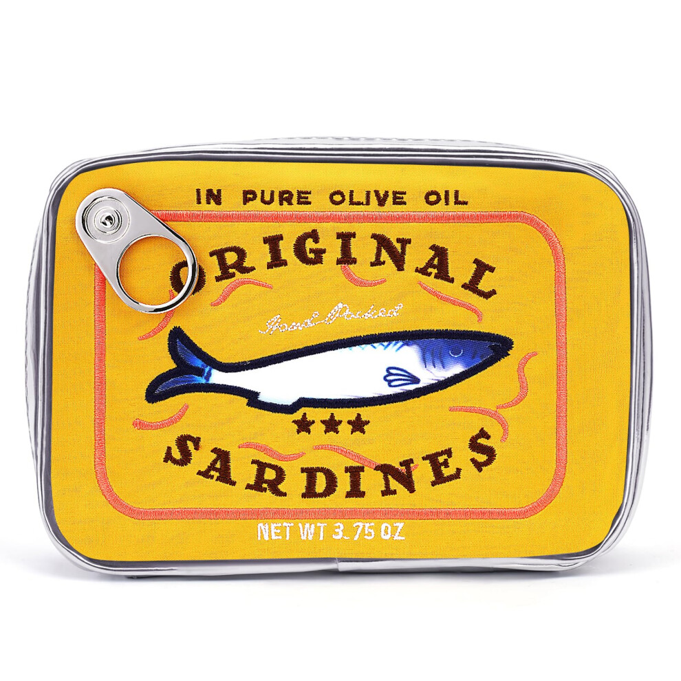 Cessfle Canned Sardines Makeup Bag Funny Sardine Tin Fish Cosmetic Bag Creative Cute Makeup Bag Kawaii Pencil Case Pouch Coquette Make Up Pouch Fo
