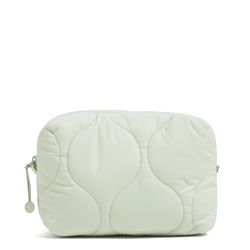 Vera Bradley Featherweight Medium Cosmetic Makeup Organizer Bag Calm Mint