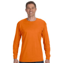 T-shirt a maniche lunghe Hanes TAGLESS 6.1 arancione media