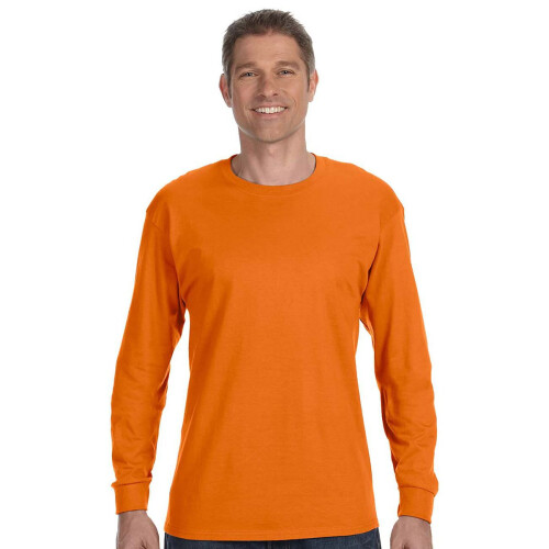 Hanes TAGLESS 6.1 Langarm-T-Shirt Orange Medium