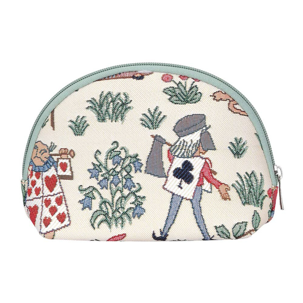 Signare Tapestry Cosmetic Bag Toiletry Makeup Bag For Women With Alice Design (Cosm-Alice)