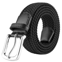 JUKMO Elastický Pletený Opasek, Stretch Woven Opasek v Dárkové Krabičce (Černý, Malý)