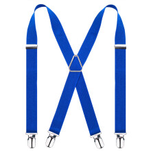 Alizeal m?nds X-back Clip seler Justerbar elastisk skulderrem Royal Blue