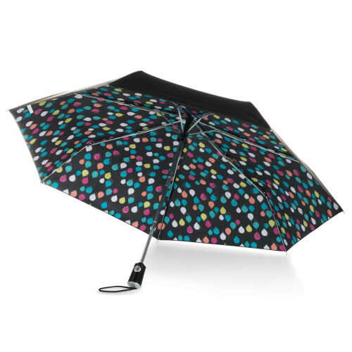Guarda-chuva Totes Canopy Print com Abertura Automática, Gotas de Chuva