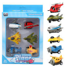 Mini Alloy Pull Back Plane Toy Set, 6.5cm Kids Gift