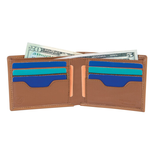 Travelon Travelon Safe Id Accent Billfold Wallet Saddle One Size 1
