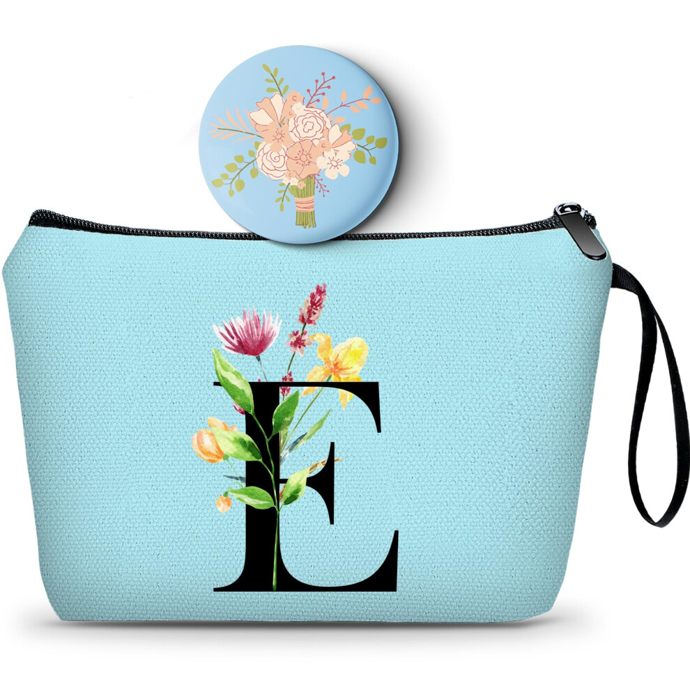 Seamoon Women Birthday Unique Bride To Be Bridal Shower Initial Gifts For Mom Sister Friend Her Teacher Aunt Makeup Cosmetic Bag With Mirror Mothers