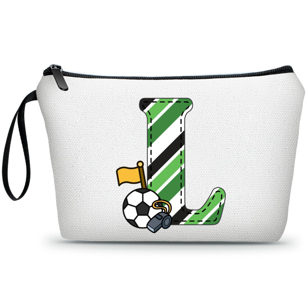 Ariosey Soccer Gifts Personalized Soccer Ball Cosmetic Bag For Purse Birthday Inspirational Gifts For Girls Women Team Coach Mom Stuff Travel Organiz