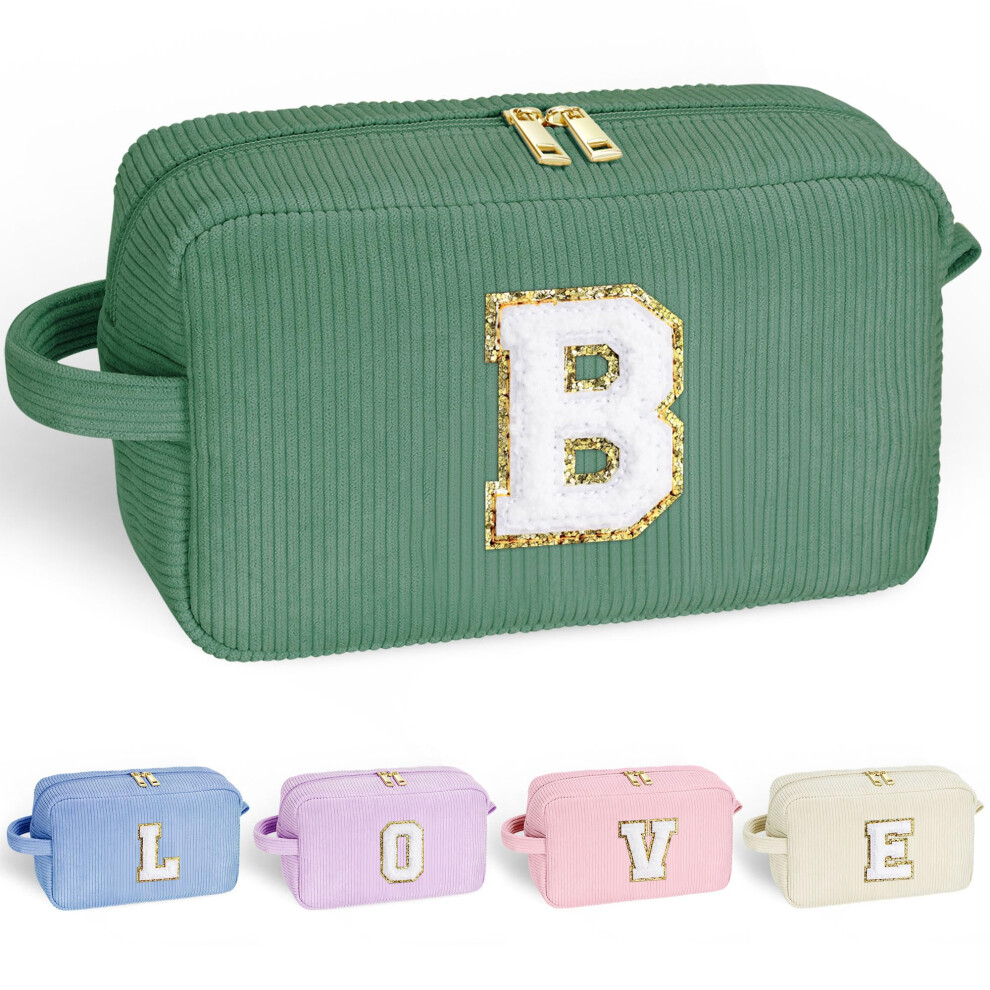 Yoolife Personalized Gifts For Girls - Bridal Shower Gifts Birthday Gifts For Women Her Girls Green Cute Makeup Bag Makeup Brush Bag Preppy Make Up B