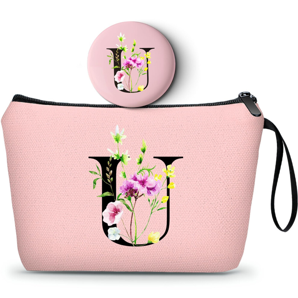 Seamoon Birthday Thank You Appreciation Monogrammed Gifts For Mom Aunt Teacher Sister Friend Coworkers Bride Bridesmaid Makeup Cosmetic Bag With Mirror Mothe