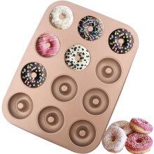 Gourmet-Donut-Maker, Silikon-Donutformen aus lebensmittelechtem Silikon, hitzebeständig, antihaftbeschichtet, spülmaschinenfest, ofenfest,