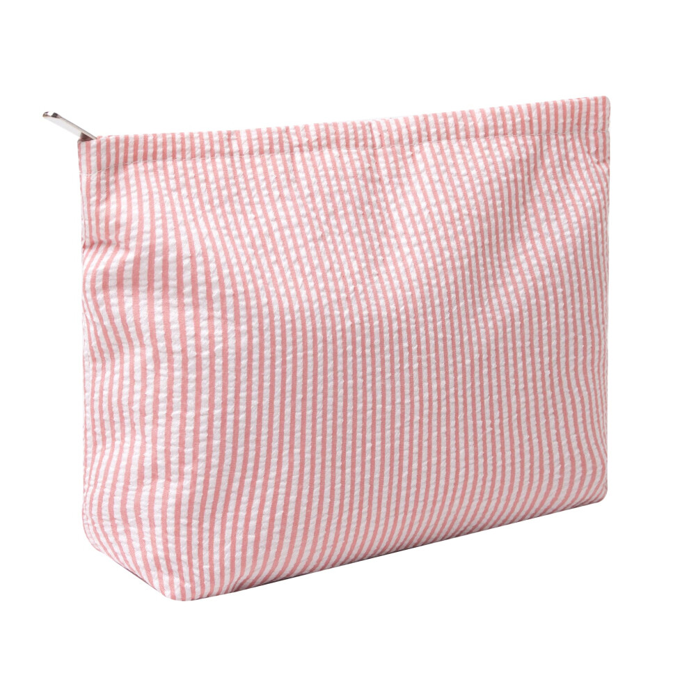 Ozaoz Red Makeup Bag Cosmetic Bag Travel Toiletry Bag Aesthetic Canvas Organizer Bag Zipper Pouch For Women (Red)