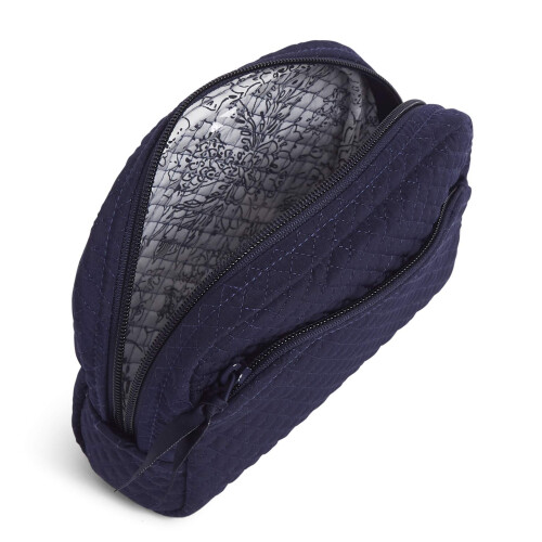 Vera Bradley Vera Bradley Dames Microfiber Medium Cosmetic Makeup Organizer Bag, True Navy, One Size 1