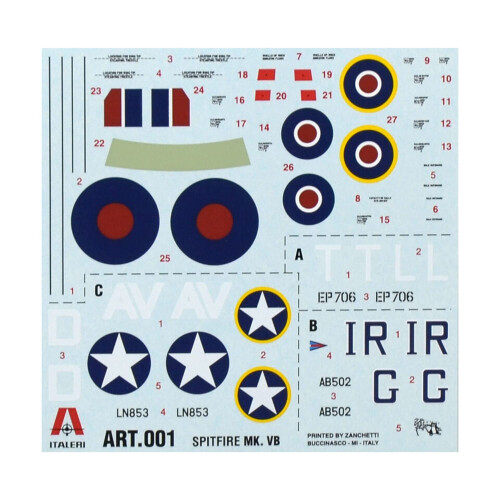 RAF SPITFIRE MK.VB - AIRCRAFT 1:72 - Italeri 001 2