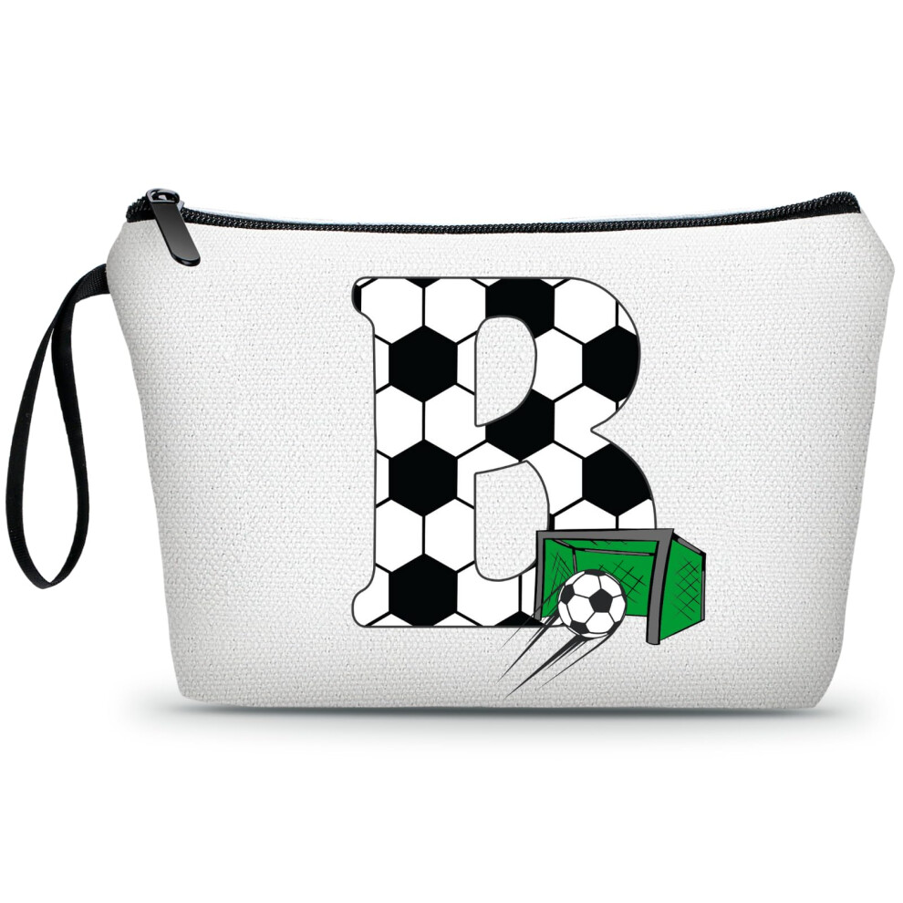 Ariosey Soccer Gifts Personalized Soccer Ball Cosmetic Bag For Purse Birthday Inspirational Gifts For Girls Women Team Coach Mom Stuff Travel Organiz