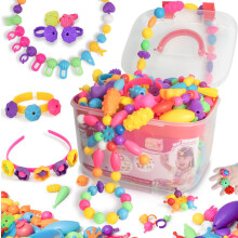 Atoymut 600 pezzi Pop Beads Kit per creare gioielli per bambini Forniture per arti e mestieri per bambini dai 4 agli 8 anni Collana Bracciale Ane