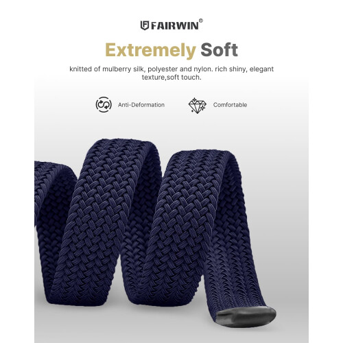 FAIRWIN Ελαστική Πλεχτή Ζώνη Ανδρικών Τζιν Golf 1 3/8" Νάιλον Εργασίας 2