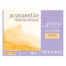Fabriano AEW BL 4CO 25F GF aquarelpapier - 12,5 x 18 cm extra wit