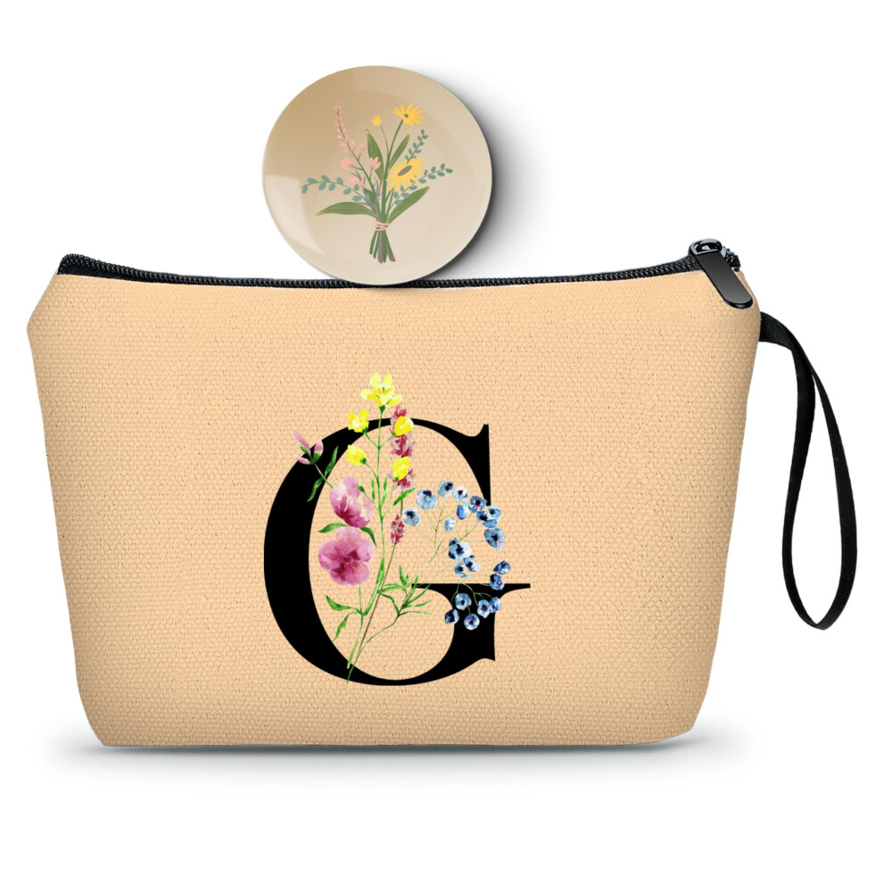 Seamoon Maid Of Honor Friendship Birthday Gifts For Women Her Aunt Sister Bridesmaid Coworkers Bride Personalized Makeup Cosmetic Bag With Mirror Mot
