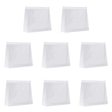 JIAKAI 8db-Mini kis PVC tltsz muanyag kozmetikai rendezotska cipzrral zrhat nyaralni utaz frdoszobhoz s rendszerezo sminktskhoz