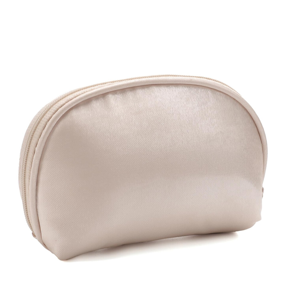 Fineasy Small Makeup Bag For Purse Half Moon Cosmetic Pouch For Women Portable Zipper Cosmetic Case With Compartments