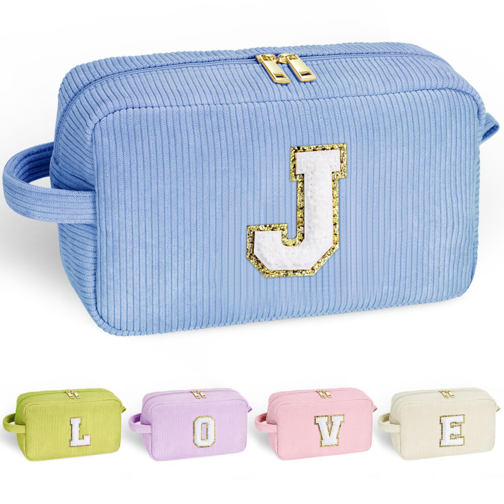 Yoolife Birthday Gifts For Women - Cute Makeup Bag Makeup Brush Bag Preppy Bridal Shower Gifts Womens Gifts Blue Makeup Bag Personalized Gifts For Fr