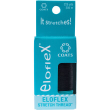 Coats Eloflex Stretch Draad, Zwart/Grijs