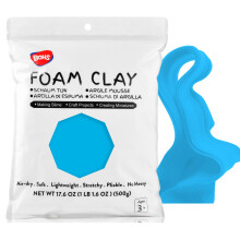 Sky Blue Modeling Foam Clay - Squishy,Soft, Air Dry -for School Project,Cosplay,Fake Bake, Slime Supplies-1.1 Lbs/ 500 Grams